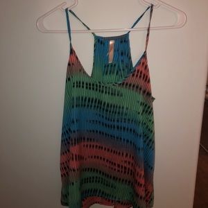 Multicolored spaghetti strap shirt